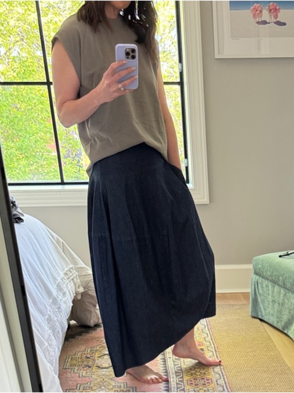 Tibi Denim Asymmetrical Skirt - Picture 3 of 8
